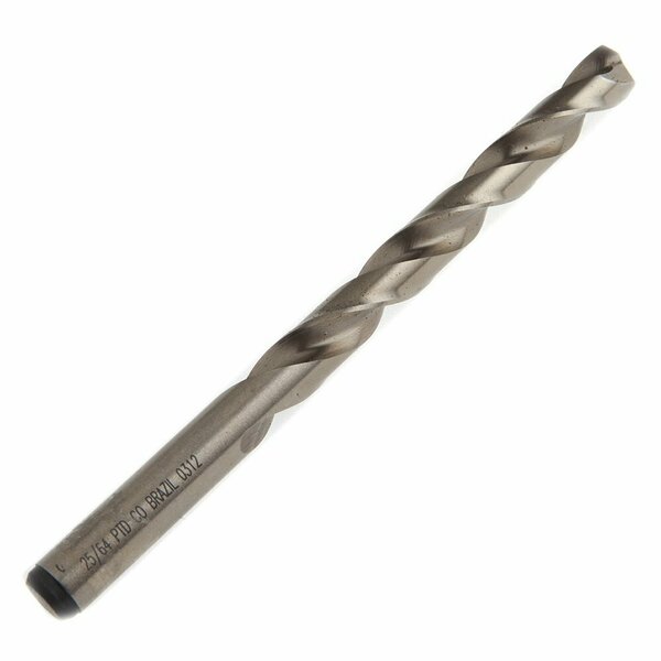 Forney 8 Percent Cobalt Drill Bit, 135 Degree Split Point, 25/64 in 20060